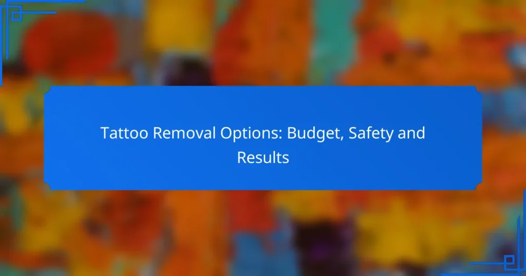 Tattoo Removal Options: Budget, Safety and Results