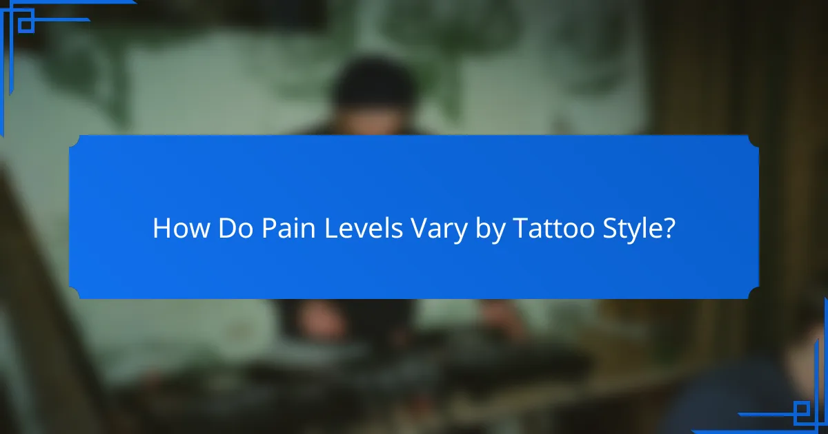 How Do Pain Levels Vary by Tattoo Style?