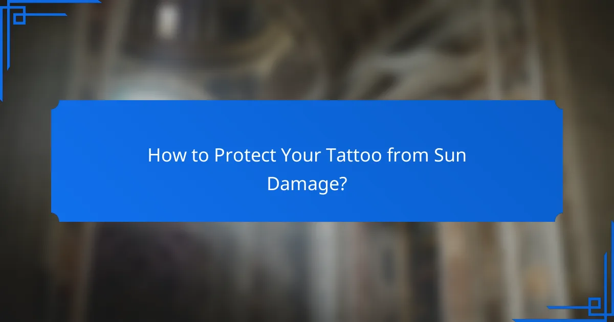 How to Protect Your Tattoo from Sun Damage?